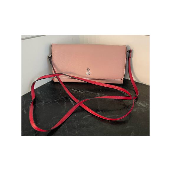 London Fog pink and red crossbody wallet  Mother's Day Valentines - Picture 1 of 10